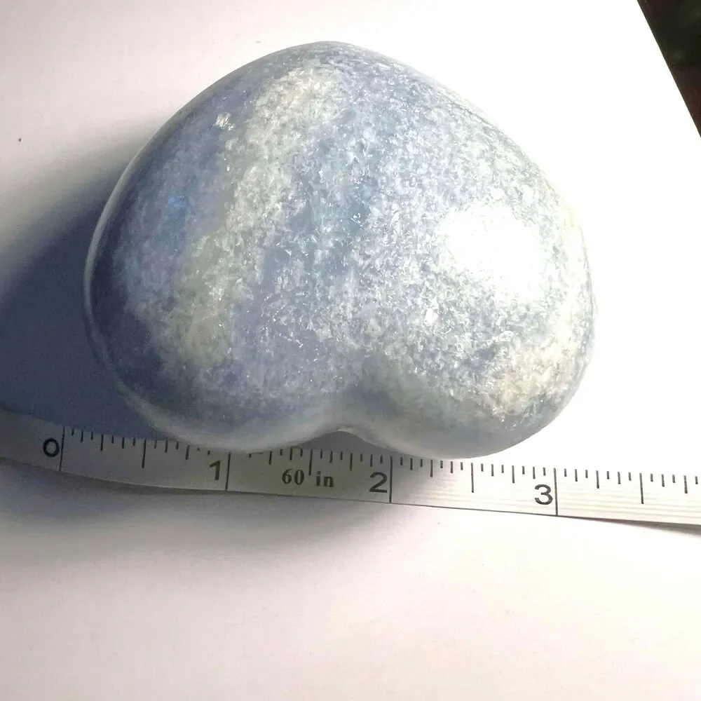 Blue Calcite Heart